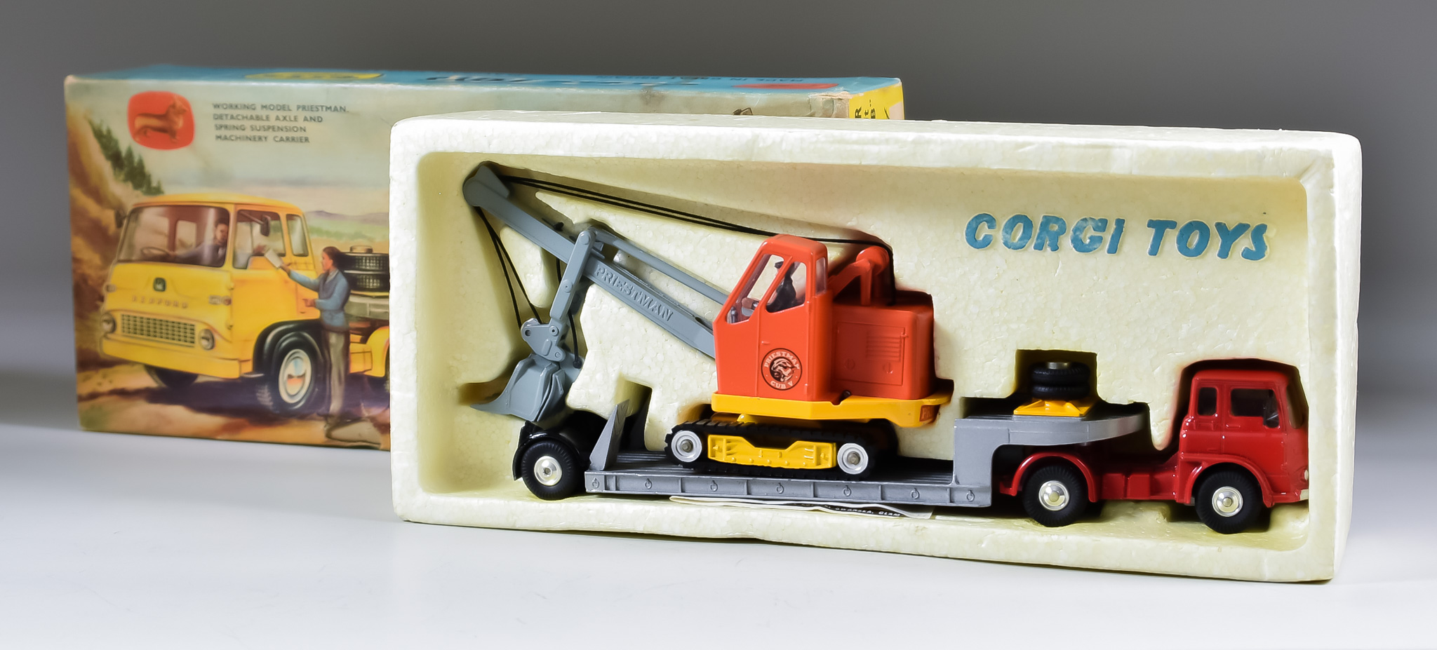 A Corgi Toys No. T7007 "Machinery Carrier and Shovel"