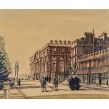 ***Patrick Hall (1906-1992) - Pencil and watercolour - "Hampton Court April 21st, 1947 (21st