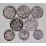 A Quantity of Victorian Silver Coinage, comprising - a Victoria 1845 young head crown, three
