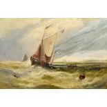 Henry E. Byron (19th Century British School) - Pair of oil paintings - Life boat in squally sea,