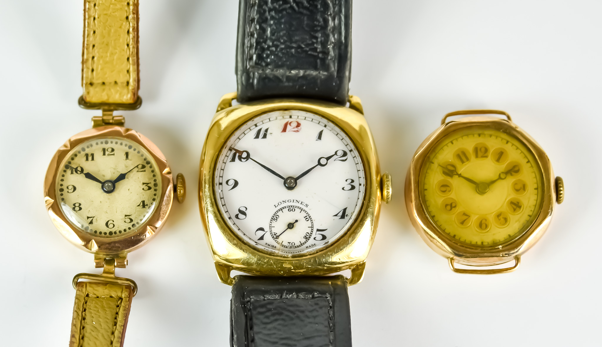 A 9ct Gold Gold Gentleman's Manual Wind Wristwatch, Early 20th Century, by Longines, square