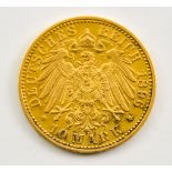 An 1896 German Ten Mark Gold Coin, fair/fine