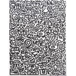 AAR Mr Doodle AKA Sam Cox (born 1994) - Acrylic pen on canvas - "Doughnut Dance", signed "Mr