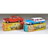 A Corgi Toys "Plymouth - US Mail", and a Dinky Toys No. 130 "Ford Consul Corsair"