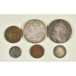 A Quantity of Pre-Decimalisation British Silver Coinage, and other world coinage, including - a