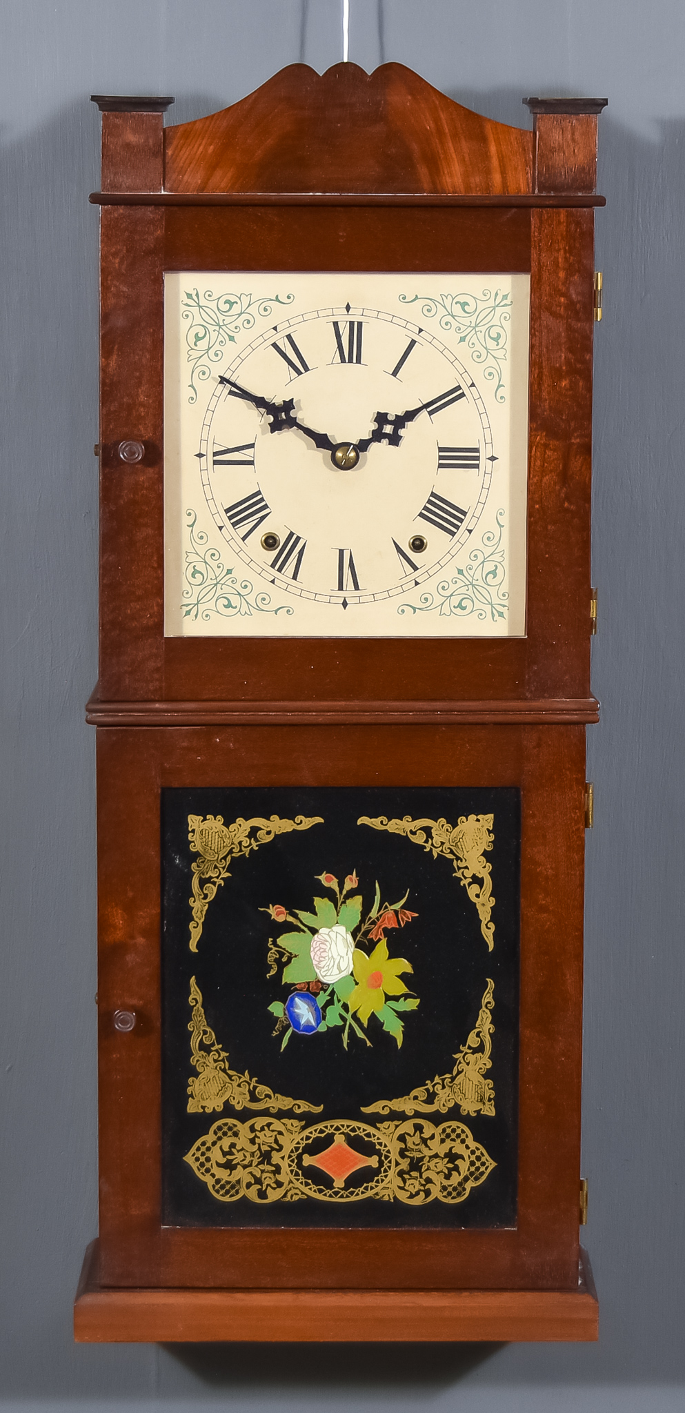 Three Mahogany Cased Wall Clocks of 19th Century American Design, all by Leslie Brundle, all with