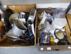 LARGE QUANTITY OF KITCHEN AND HOUSEHOLD SUNDRIES TO INCLUDE; BOXED VINTAGE STANDARD 'TINY PAL'