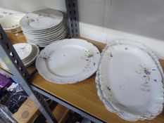 Z S & CO, BAVARIAN PORCELAIN PART DINNER SERVICE OF 19 PIECES, including 10 dessert plates painted