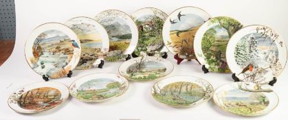 SET OF TWELVE ROYAL WORCESTER PORCELAIN MOTHER OF THE YEAR PLATES designed by Peter Barett, marked