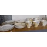 A 1930's ENGLISH BONE CHINA 32 PIECE TEA SERVICE