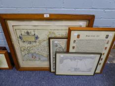 TWO REPRODUCTIONS OF ANTIQUE MAPS Lancashire and Dorset REPRODUCTION OF THE MAGNA CARTA, 1215 And