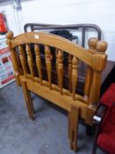 TWO MATCHING PINE RAIL HEADBOARDS (2)