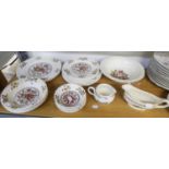 WADE ?HEDGEROW? PATTERN POTTERY PART DINNER SERVICE of 24 pieces, sufficient for four persons (24)