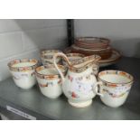 EARLY TWENTIETH CENTURY MINTON CHINA PART TEA SERVICE, with printed and hand-coloured patterned