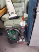 A VAX AIR 3 UPRIGHT VACUUM CLEANER AND A AQAVAC OMEGA 100 VACUUM CLEANER (2)