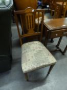 A MARQUETRY INLAID MAHOGANY DRAWING ROOM SINGLE CHAIR