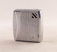 COLIBRI 81 MOLECTRIC CHROMIUM PLATED POCKET CIGARETTE LIGHTER engraved with initials - J.D.B., 1 5/