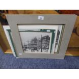 ARTHUR DELANEY TWO IDENTICAL ARTIST SIGNED LIMITED EDITION BLACK AND WHITE PRINTS Bygone street