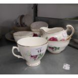 TWENTY ONE PIECE ROYAL VALE FLORAL CHINA TEA SERVICE FOR SIX PERSONS, (21)