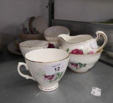 TWENTY ONE PIECE ROYAL VALE FLORAL CHINA TEA SERVICE FOR SIX PERSONS, (21)