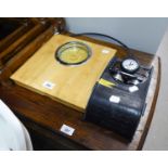 A CAR TYRE FOOT PUMP AND PERSONAL WEIGH SCALE (2)