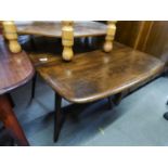 AN OAK FALL-LEAF DINING TABLE