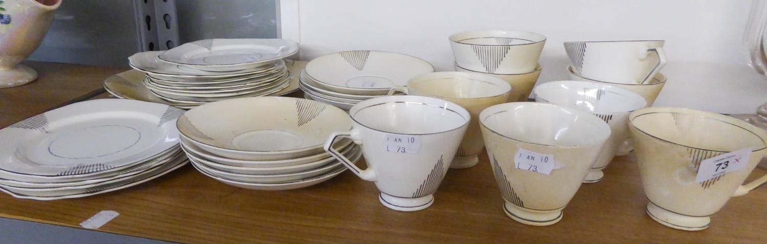 A 1930's ENGLISH BONE CHINA 32 PIECE TEA SERVICE - Image 2 of 2