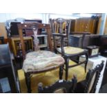 VICTORIAN SINGLE CHAIR AND A CHIPPENDALE STYLE MAHOGANY OPEN ARMCHAIR