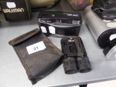 PRAKICA, 8X21A rubber compact folding binoculars, in case and a OLYPUS TRIPP 100compact roll film