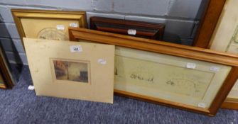 THREE FRAMED COLOUR PRINT REPRODUCTIONS, Ernest H Shepard (1878-1976) sketch from a series of