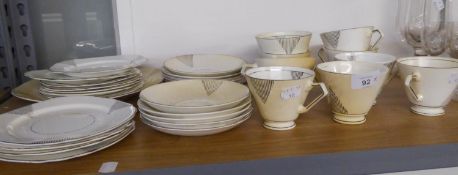 A 1930's ENGLISH BONE CHINA 32 PIECE TEA SERVICE