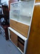 A WHITE PAINTED WOOD KITCHENETTE