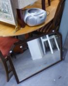 PHILLIPS PORTABLE RADIO/CD AND A FRAMED BEVELLED OBLONG WALL MIRROR (2)