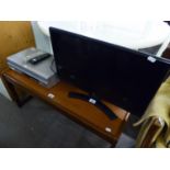 LG FLAT SCREEN TELEVISION, 23? AND A FERGUSON VIDEO RECORDER AND DVD PLAYER, WITH REMOTE CONTROLS