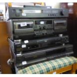 A DENON TU-717 STEREO TUNER, A TECHNICS STEREO CASSETTE DECK RS-TR474, SONY DVD PLAYER DVP-5335