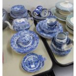 SPODE ?ITALIAN? BLUE AND WHITE CHINA DINNER AND BREAKFAST WARES