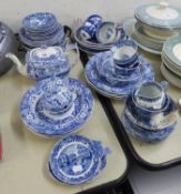 SPODE ?ITALIAN? BLUE AND WHITE CHINA DINNER AND BREAKFAST WARES