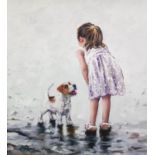 KEITH PROCTOR (b.1961) ARTIST SIGNED LIMITED EDITION COLOUR PRINT ?Puppy Love?, (17/195), with