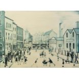 LAURENCE STEPHEN LOWRY (1887 - 1976) ARTIST SIGNED LIMITED EDITION COLOUR PRINT The Level Crossing