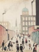 LAURENCE STEPHEN LOWRY (1887 - 1976) ARTIST SIGNED LIMITED EDITION COLOUR PRINT Mrs Swindells