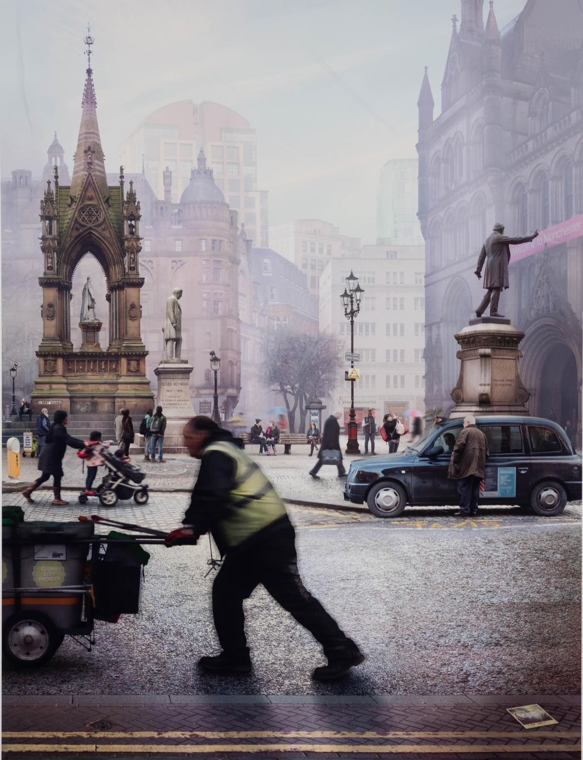 EMILY ALLCHURCH (b.1974) LIMITED EDITION COLOUR PRINT ?Albert Square, Manchester, after Adolphe