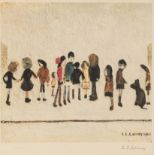 LAURENCE STEPHEN LOWRY (1887 - 1976) ARTIST SIGNED LIMIITED EDITION COLOUR PRINT Group of Children