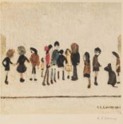 LAURENCE STEPHEN LOWRY (1887 - 1976) ARTIST SIGNED LIMIITED EDITION COLOUR PRINT Group of Children