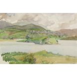 IAN GRANT (1904 - 1993) WATERCOLOUR DRAWING Ardwreck Castle, Loch Assynt Signed lower right 14in x