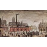 AFTER L.S. LOWRY TEN UNSIGNED COLOUR PRINTS ?An Accident?, published by Magnus Prints, (x5) 12? x 20
