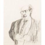ATTRIBUTED TO F. BACON (1909-1992) GRAPHITE DRAWING 'Portrait of Robe