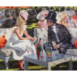 SHEREE VALENTINE DAINES (b.1959) ARTIST SIGNED LIMITED EDITION COLOUR PRINT ?Ascot Glamour? (66/195)