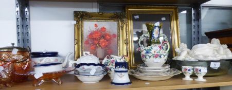 A SEVENTEEN PIECE ROYAL CAULDON 'VICTORIA' PATTERN TEA SET, AND A SELECTION OF OTHER CHINA, CARNIVAL