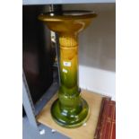 A CIRCA 1900 POTTERY JARDINIERE STAND ONLY 24" (61cm) high
