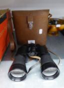 A PAIR OF POLARIS 12 x 15 MAGNIFICATION BINOCULARS IN CASE